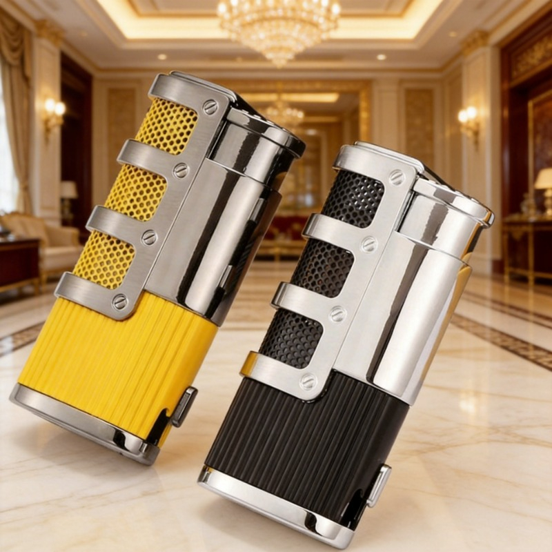 Lighter Windproof - Portable Metal Pocket Butane Torch Cigar