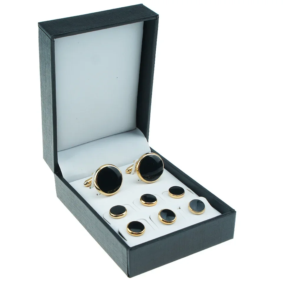 Men'S Suit Accessories - 8PCS Elegant Copper Shell Cufflinks for