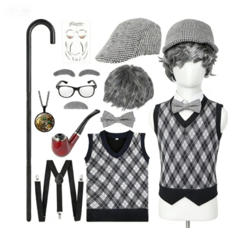 Halloween Festival Old Man Cos - Men'S Accessories In The 1920S review and price