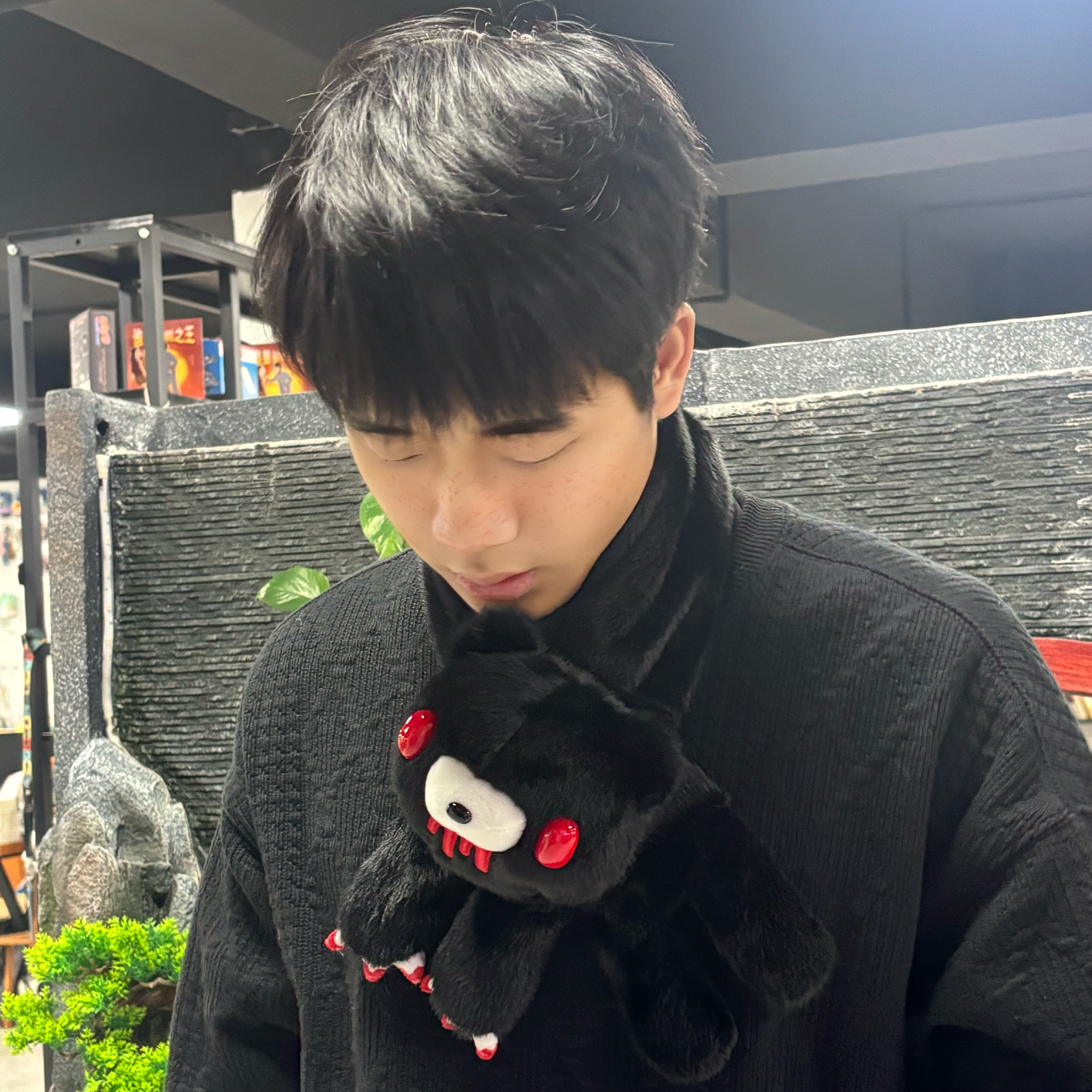 Cute Bear Plush Scarf Cute Blo - Men'S Accessories Rings review and price