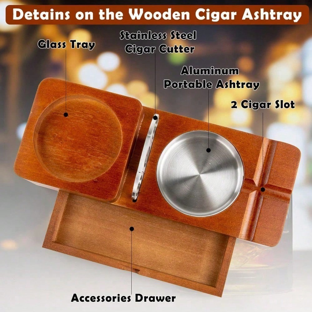 Cigar Ashtray Coaster Whiskey  - Men Accessories Drawer review and price