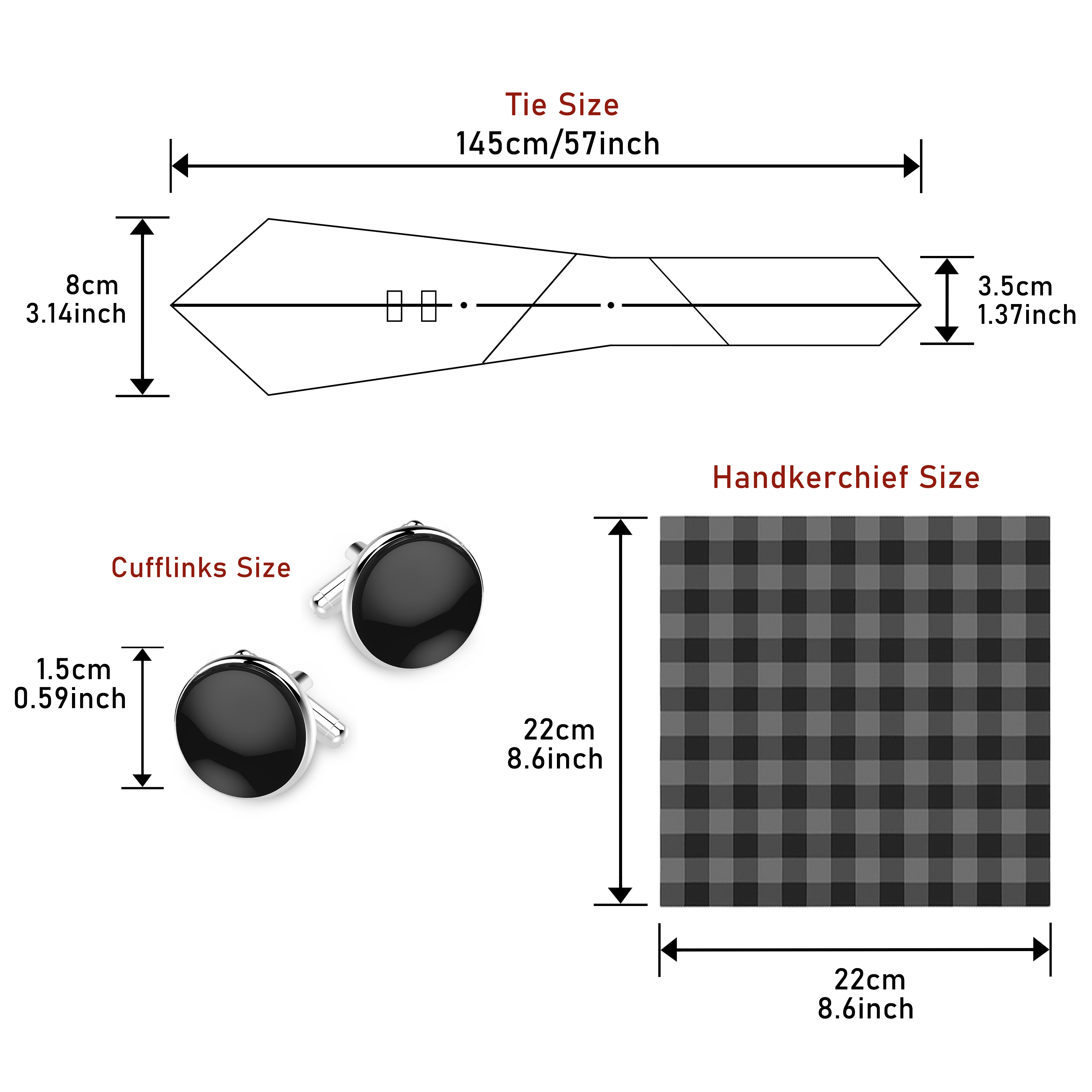 Brand Fashion  8 cm Tie Pocket - Men'S Accessories Gift Set Branded review and price